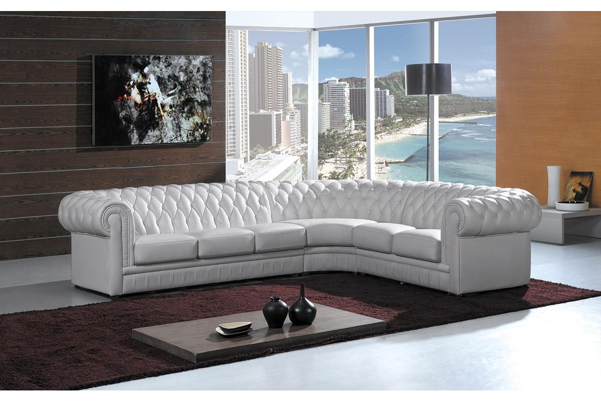 Bedroom La Furniture In Usa Paris, White Leather Contemporary Sectional