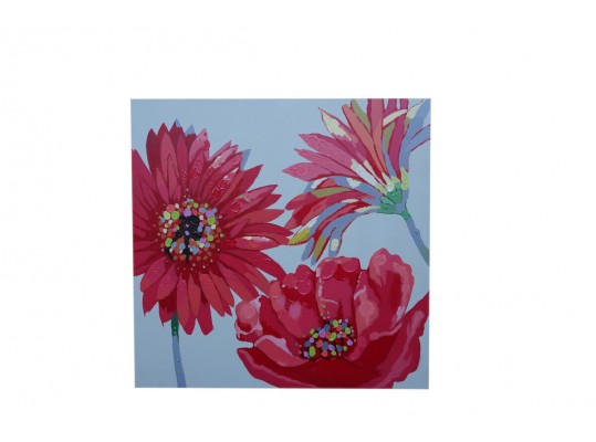 Red Flower painting  Wall Art 