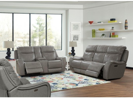 Mammoth Grey Dual Power Reclining Living Room Set by Parker Living