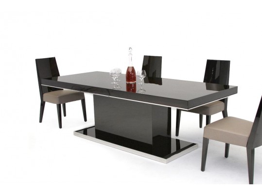 B131T - Modern Ebony Lacquer Dining Table