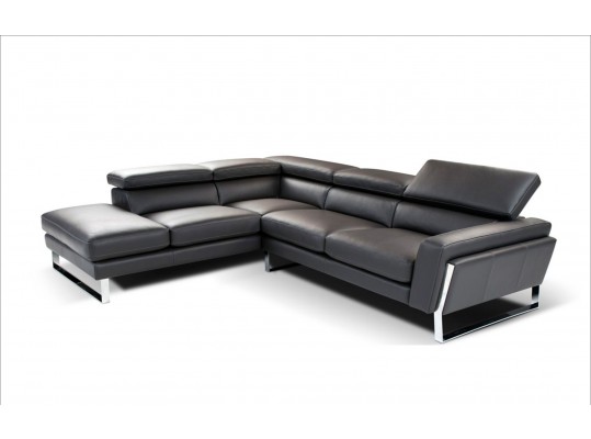 798 Modern Black Sofa Sectional  Italian Leather  