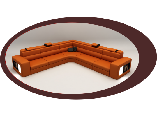 Polaris Modern Style Sectional Sofa 5022 Living Room Set