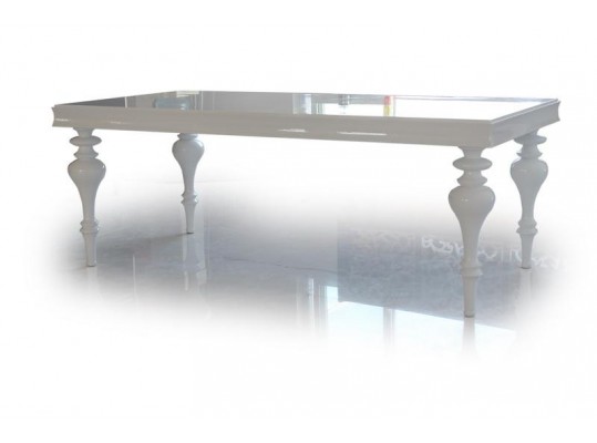 Bella - White Lacquer Dining Table