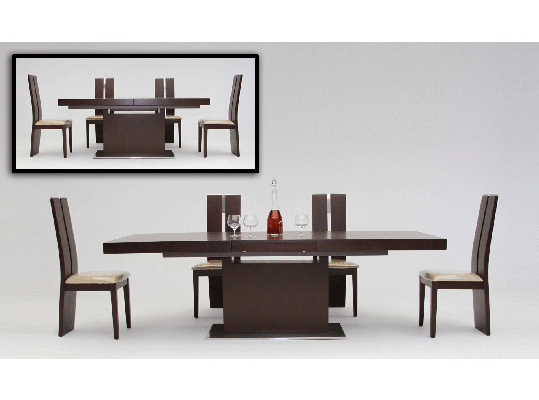 Zenith - Modern Red Oak Extendable Dining Table