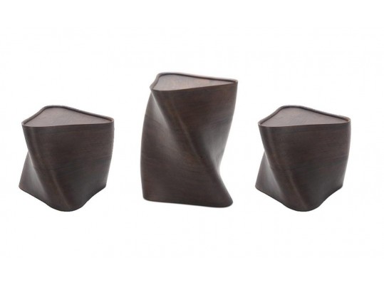 1148 - Modern Brown Stool Table Set
