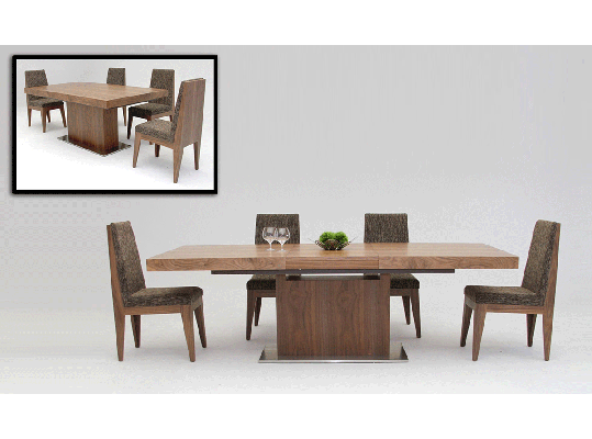 Zenith - Modern Walnut Extendable Dining Table